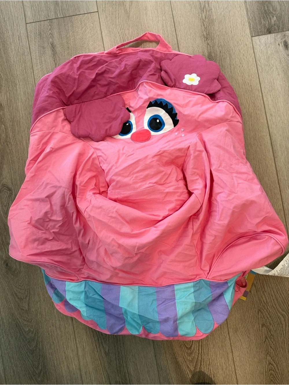 Land of Nod Abby Cadabby Pink Character Foam Armchair with Playful Face- COVER